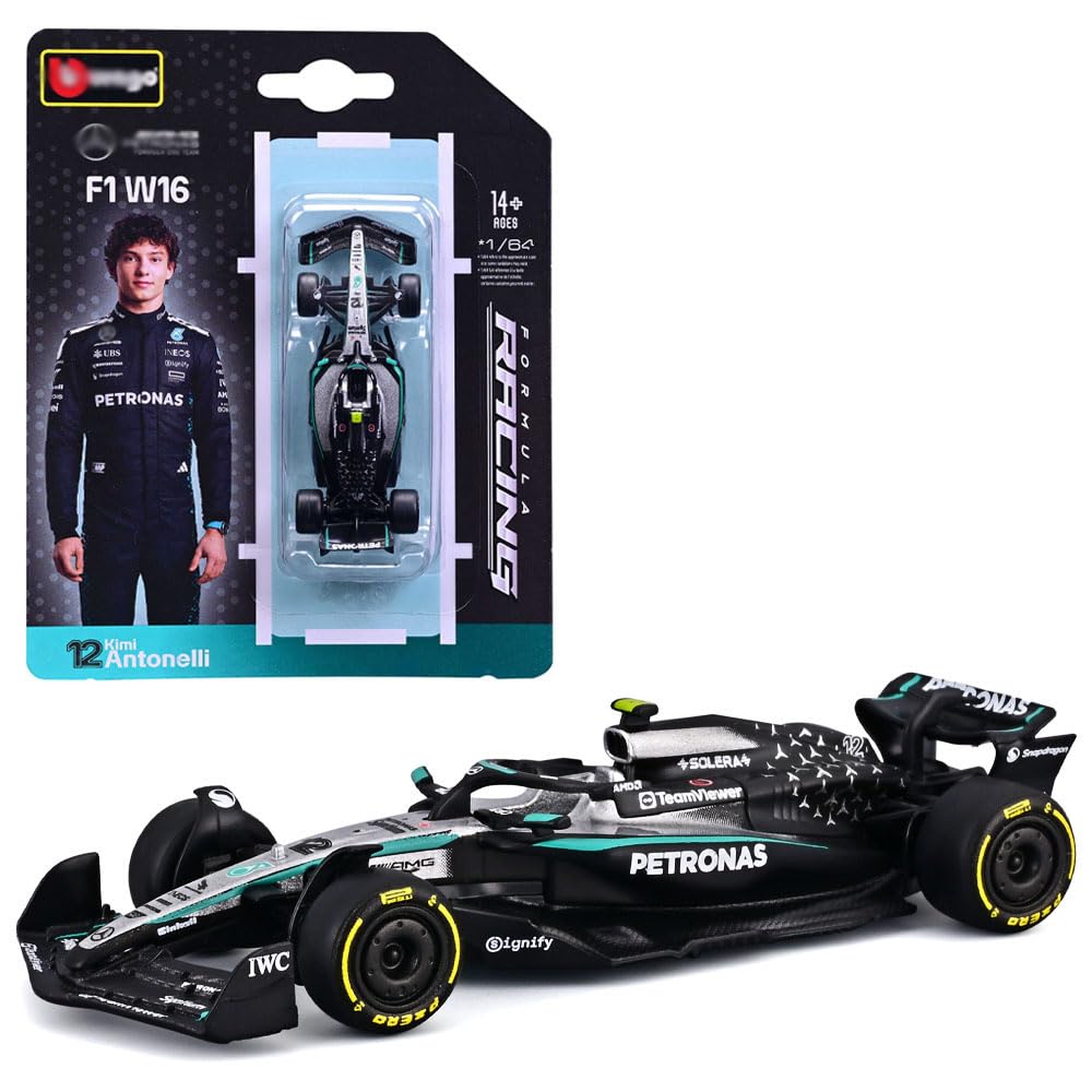 Amazon.com: 1:64 F1 Model for Benze F1 2025 W16 12# Kimi Antonelli